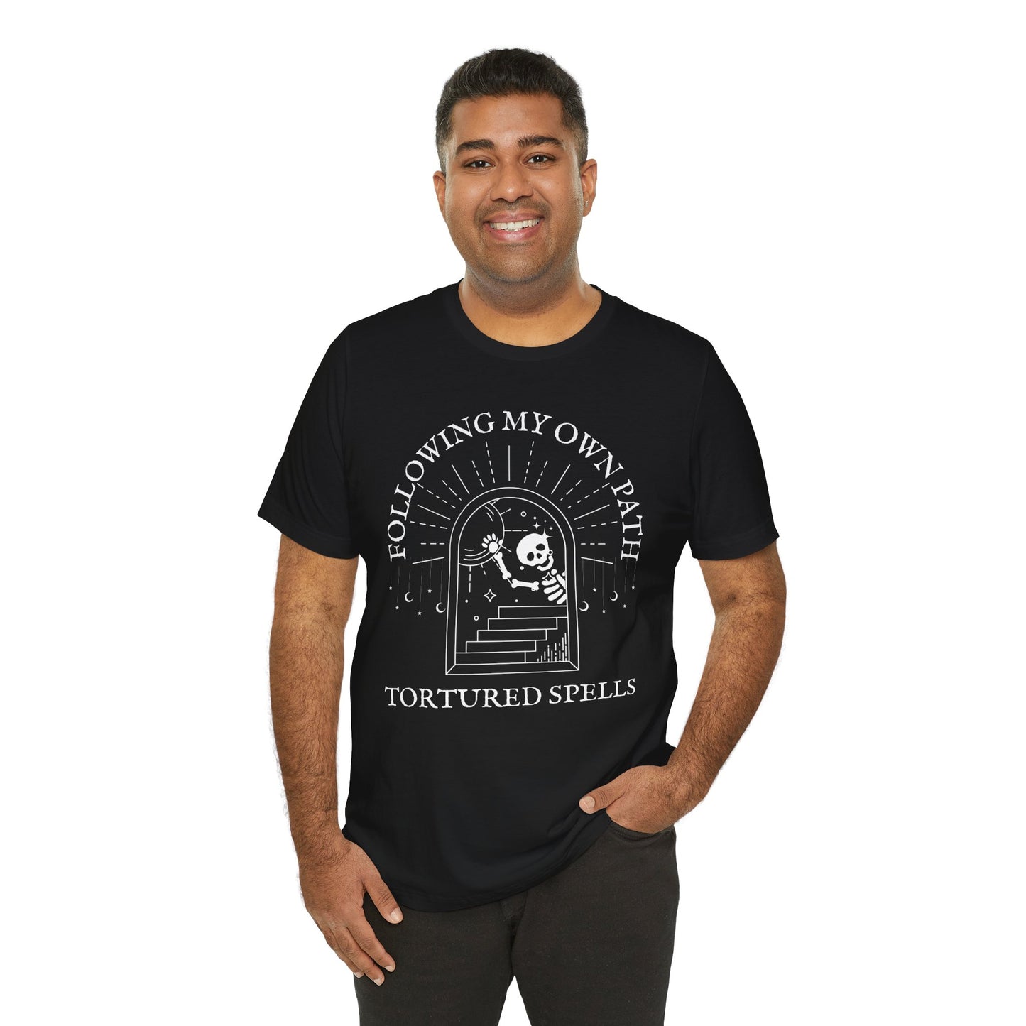 Following My Own Path, Unisex, Black Jersey, Short Sleeve Tee