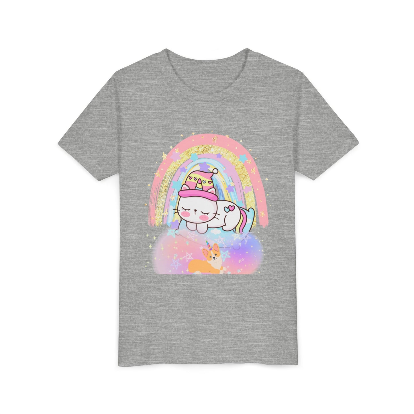 Unicorn Cat and Dog, Youth, Short Sleeve Tee