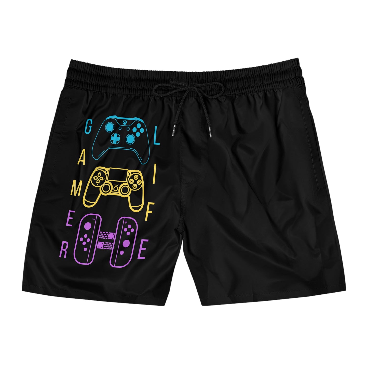 Gamer Life, Controllers Version, Men's Mid-Length Swim Shorts