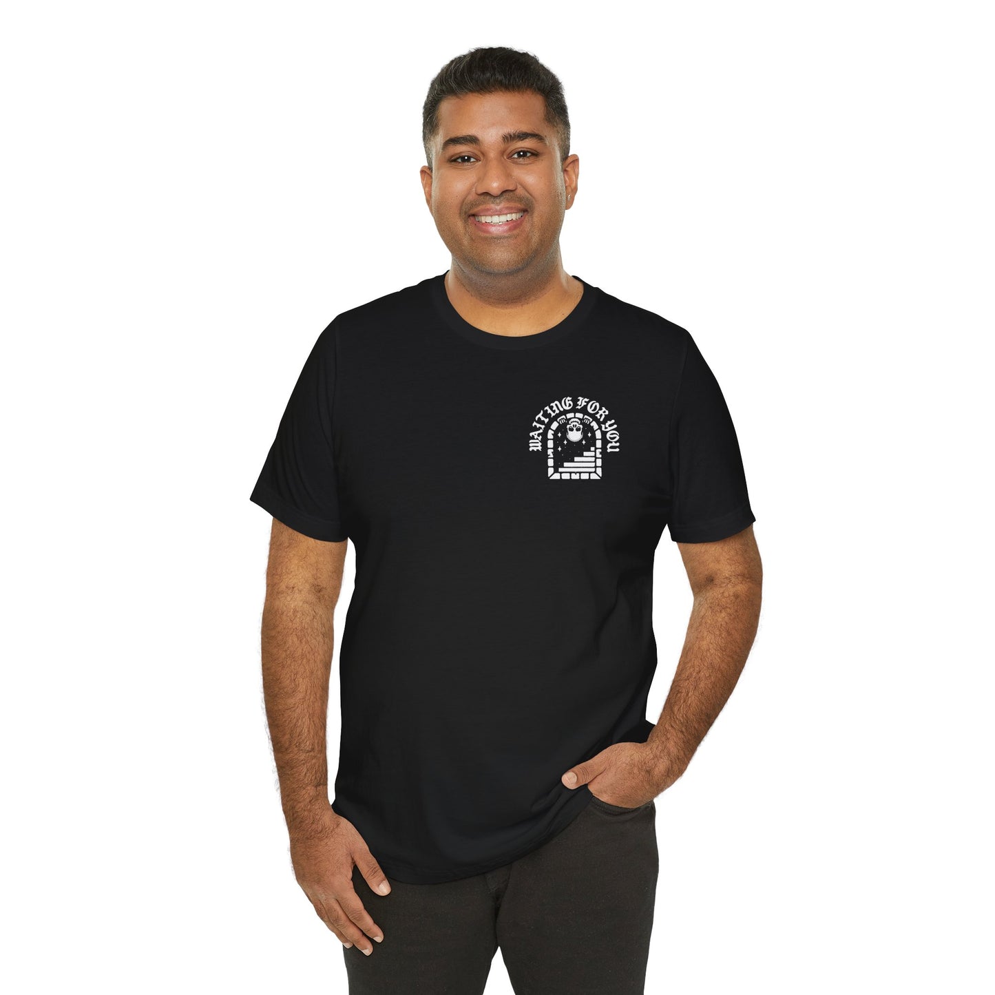 Waiting for You, Unisex, Black Jersey, Short Sleeve Tee