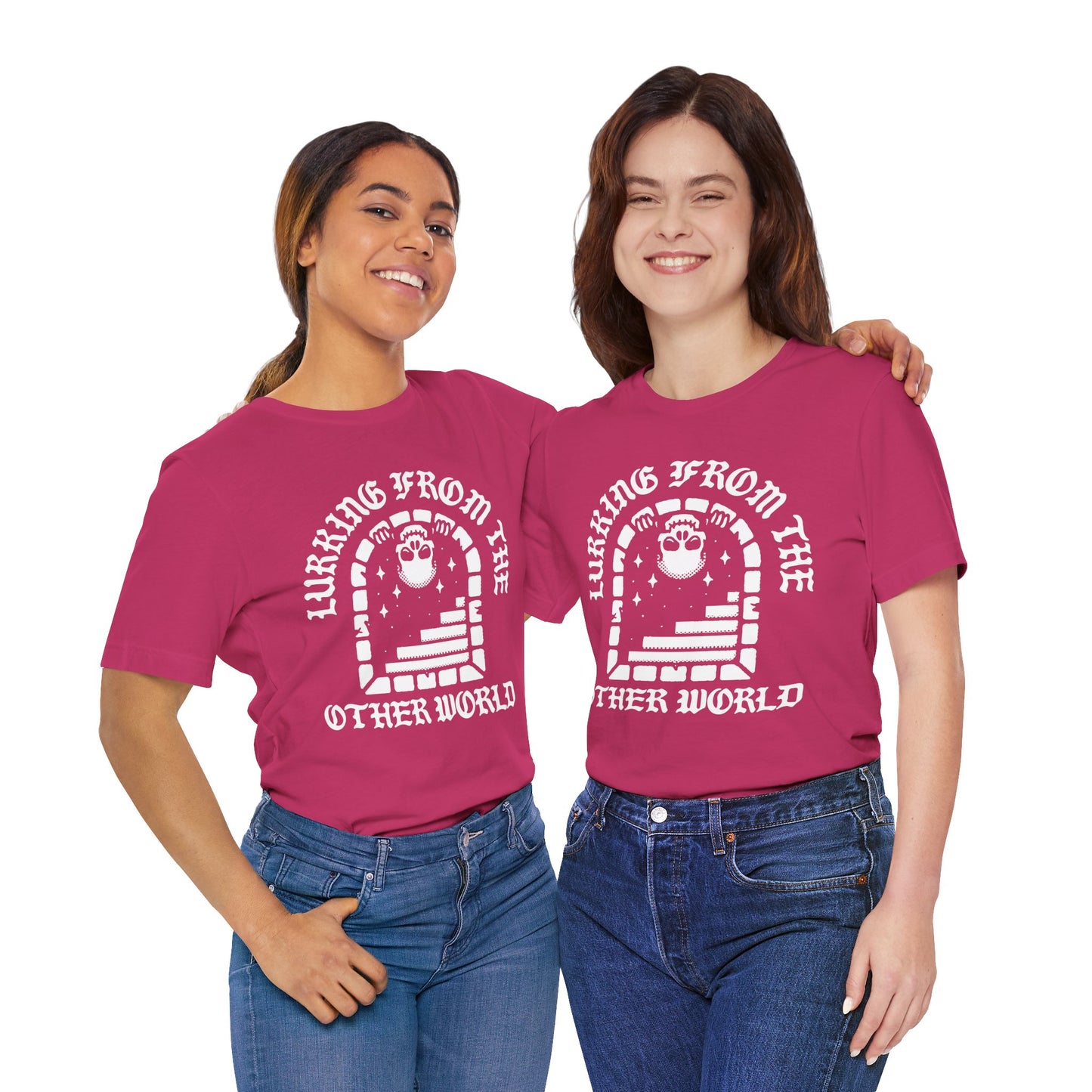Lurking From The Other World, Unisex, Berry Pink, Jersey Short Sleeve Tee