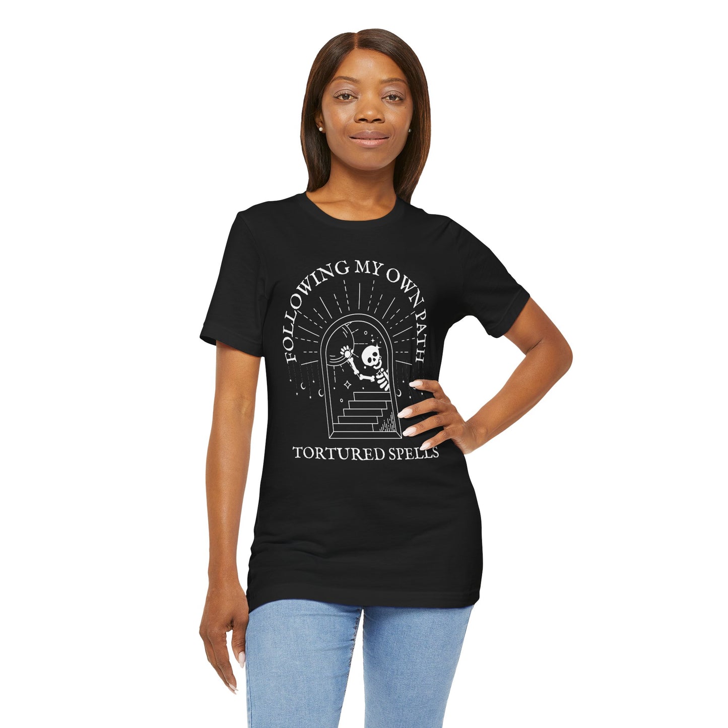Following My Own Path, Unisex, Black Jersey, Short Sleeve Tee