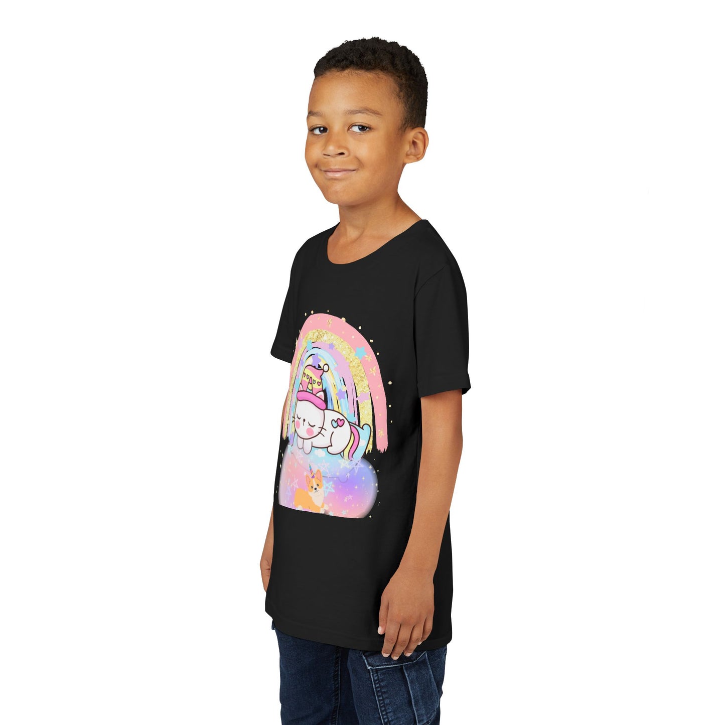 Unicorn Cat and Dog, Youth, Short Sleeve Tee