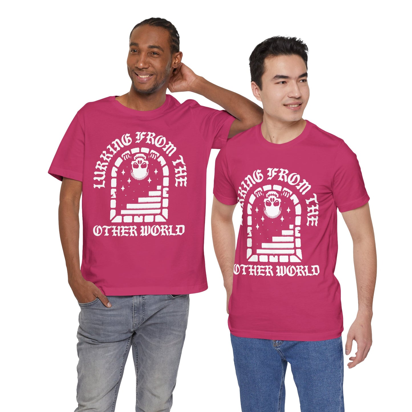 Lurking From The Other World, Unisex, Berry Pink, Jersey Short Sleeve Tee