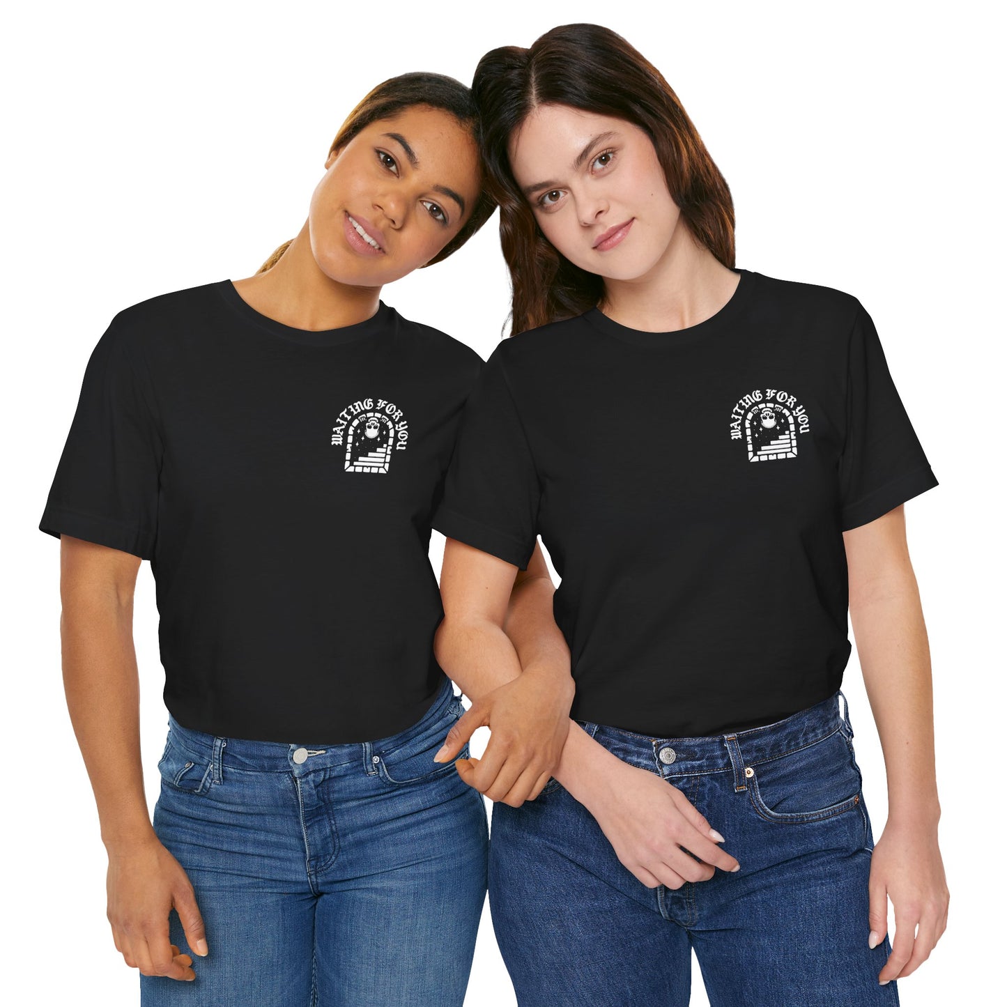 Waiting for You, Unisex, Black Jersey, Short Sleeve Tee