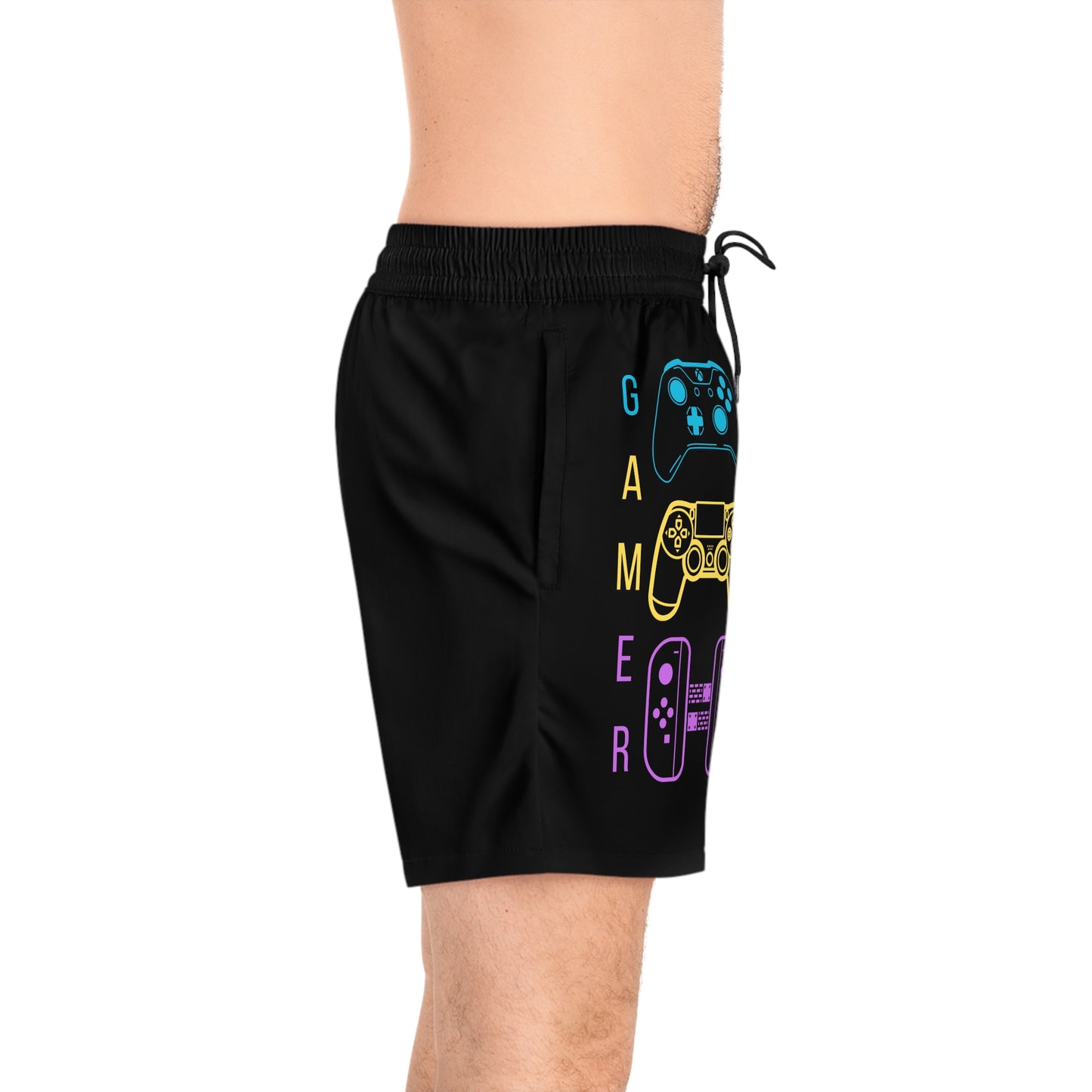 Gamer Life, Controllers Version, Men's Mid-Length Swim Shorts