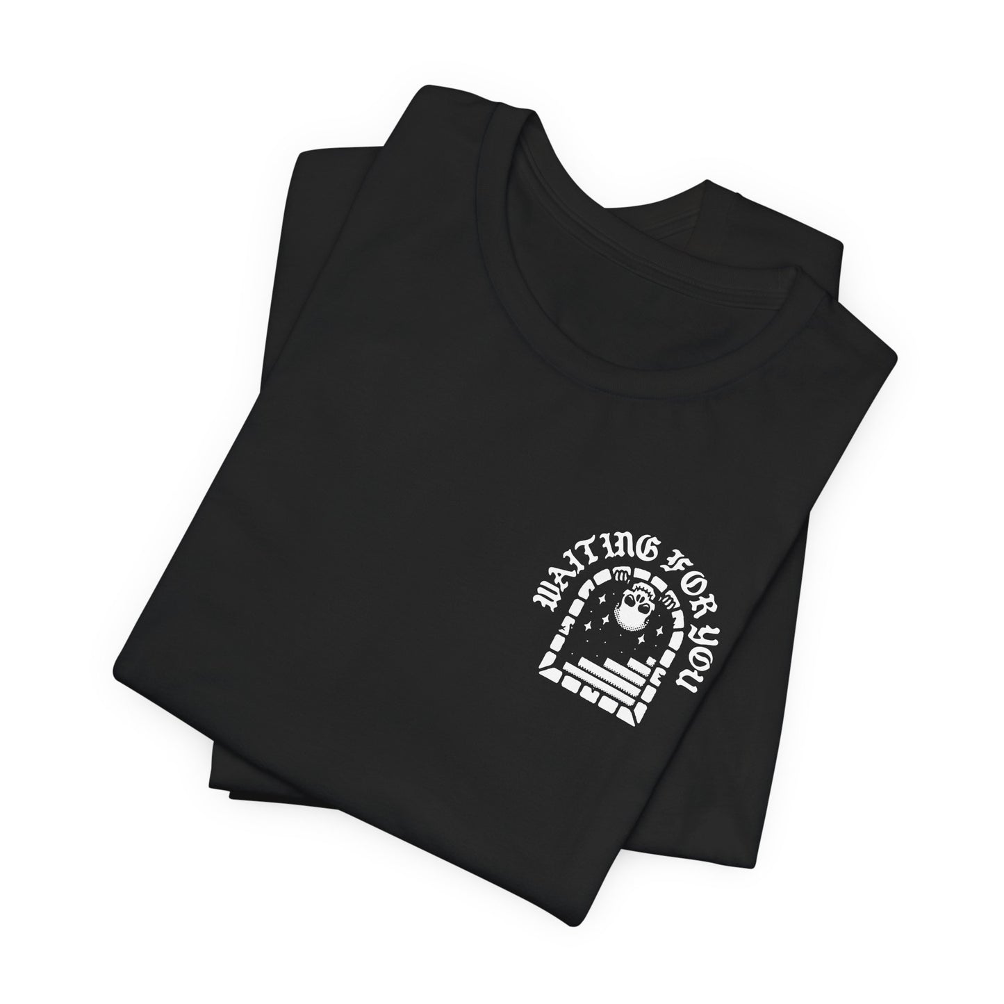 Waiting for You, Unisex, Black Jersey, Short Sleeve Tee
