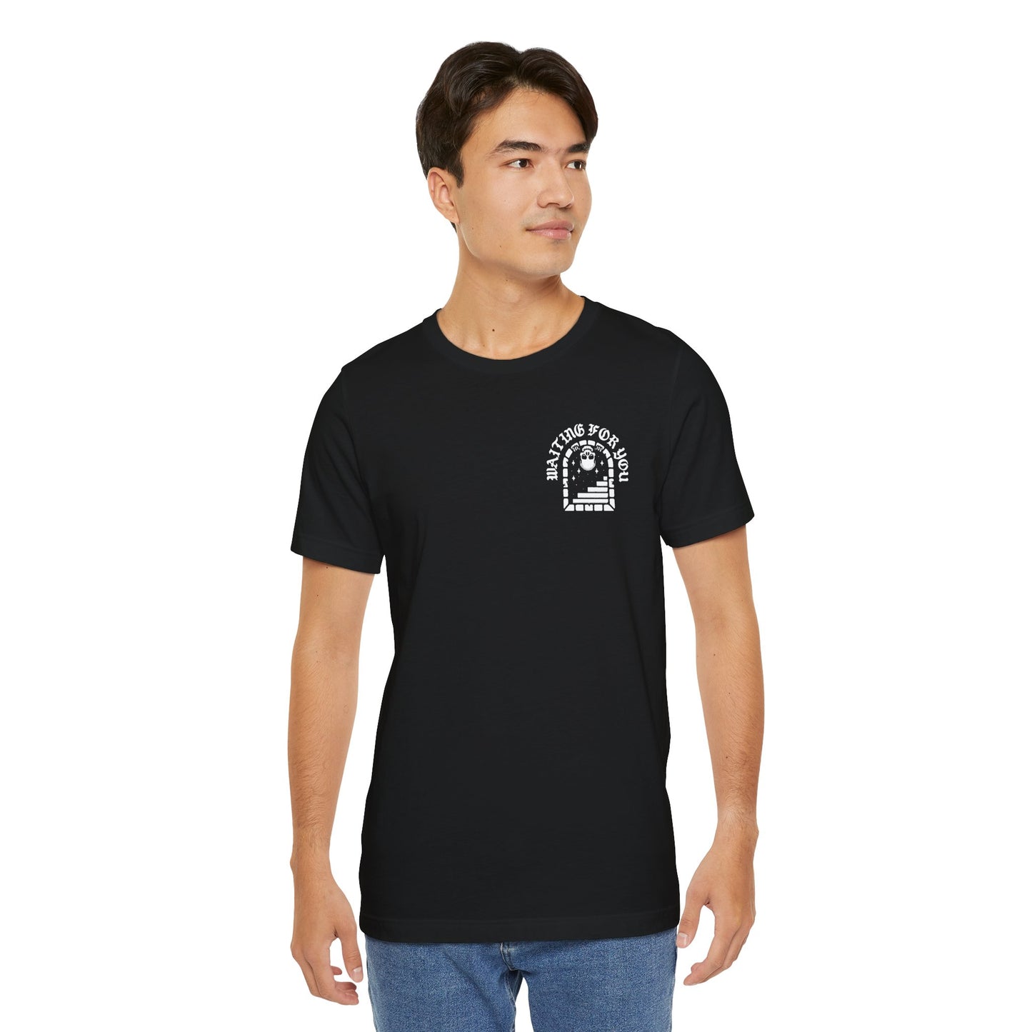 Waiting for You, Unisex, Black Jersey, Short Sleeve Tee