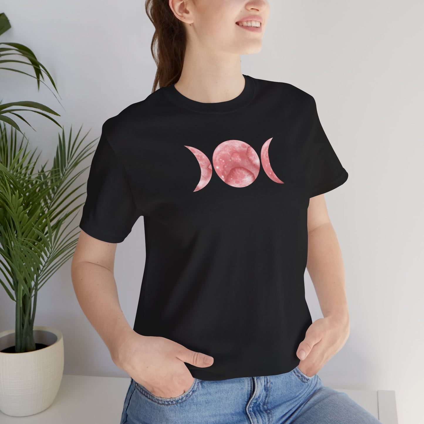 Triple Moon, with Moon Phases, Unisex, Short Sleeve Tee