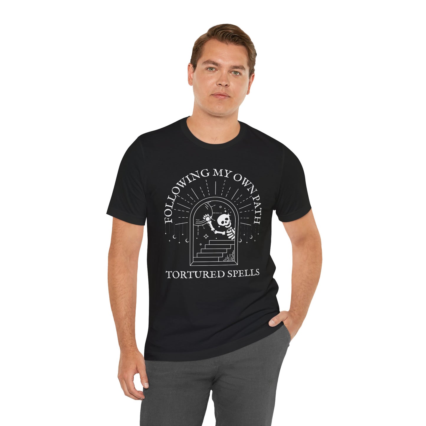 Following My Own Path, Unisex, Black Jersey, Short Sleeve Tee