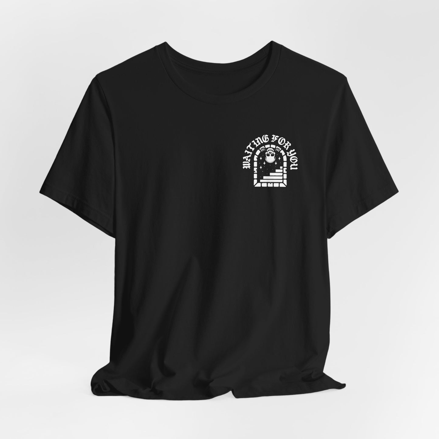 Waiting for You, Unisex, Black Jersey, Short Sleeve Tee