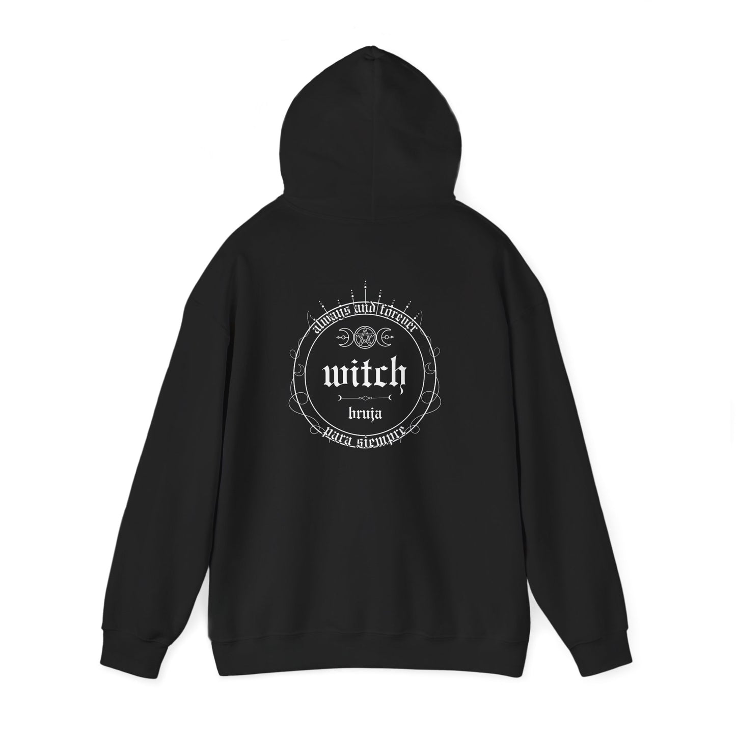 Witch, Unisex, Black Heavy Blend™, Hooded Sweatshirt
