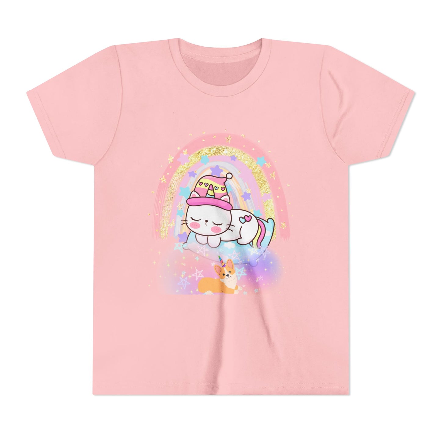 Unicorn Cat and Dog, Youth, Short Sleeve Tee