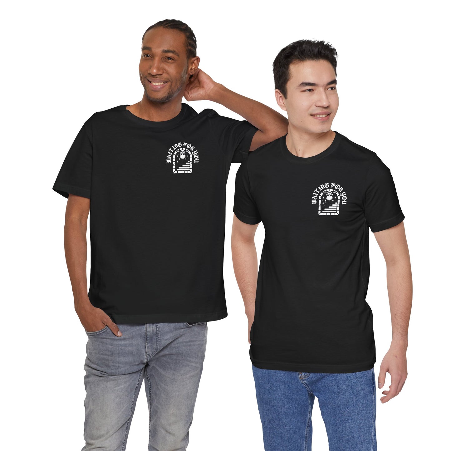Waiting for You, Unisex, Black Jersey, Short Sleeve Tee