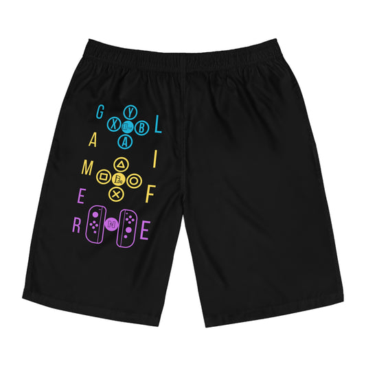 Gamer Life, Buttons Version, Men's Board Shorts