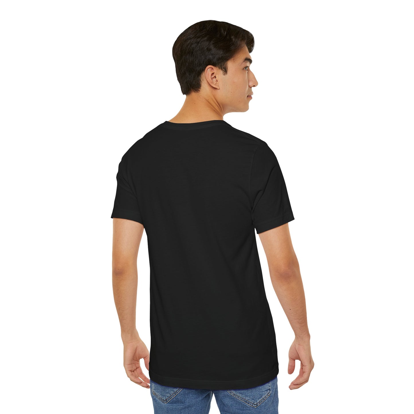 Adult Repeat Tee, Unisex, Black Jersey, Short Sleeve Tee