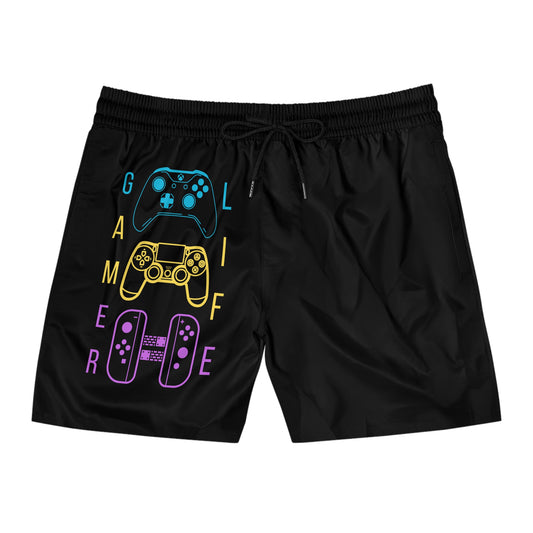 Gamer Life, Controllers Version, Men's Mid-Length Swim Shorts