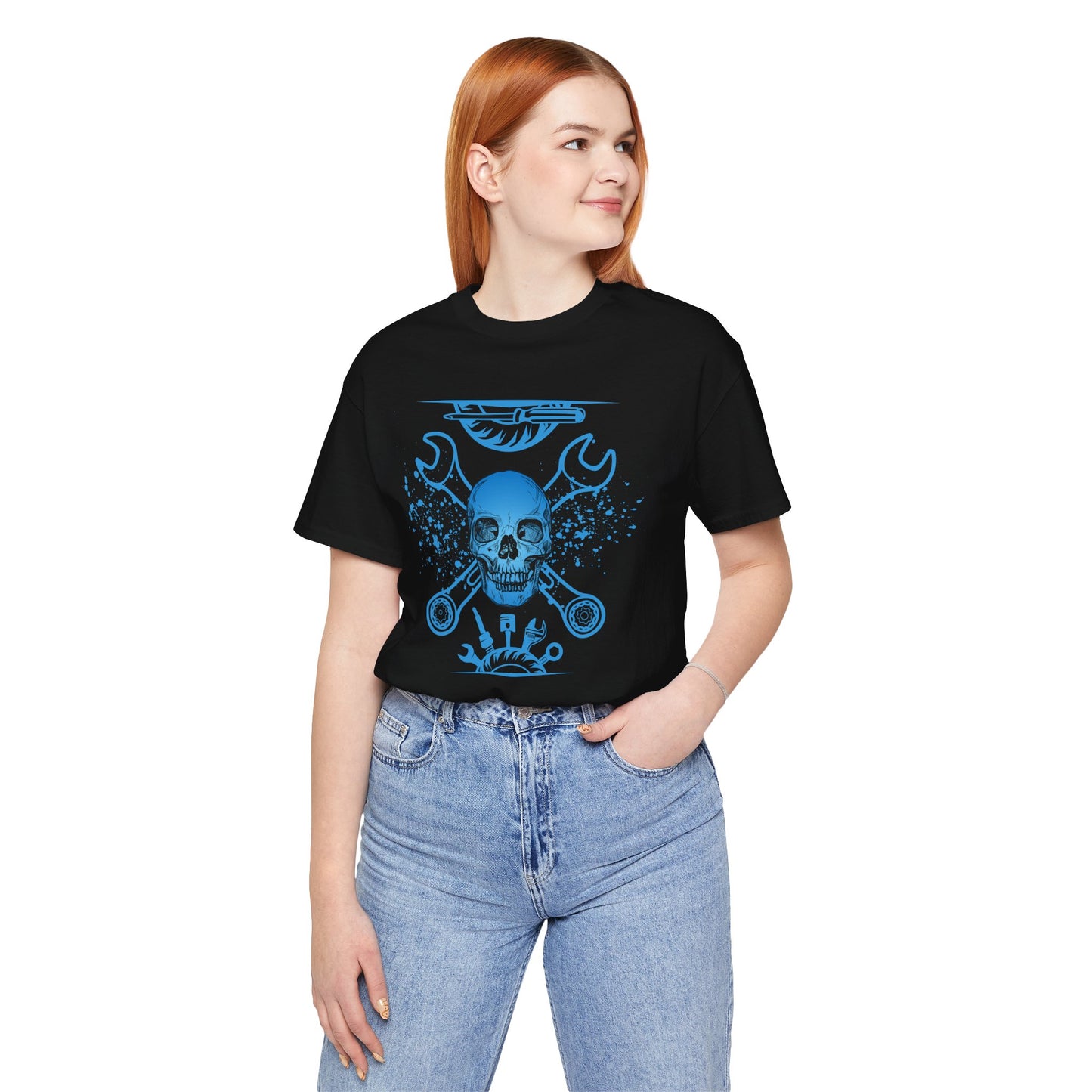 Pirata Mechanico, Unisex, Black Jersey, Short Sleeve Tee