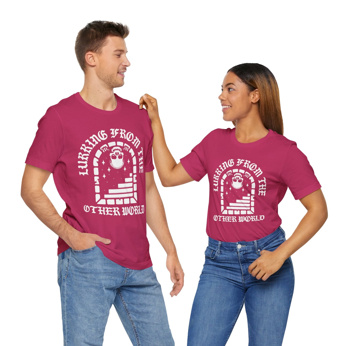 Lurking From The Other World, Unisex, Berry Pink, Jersey Short Sleeve Tee