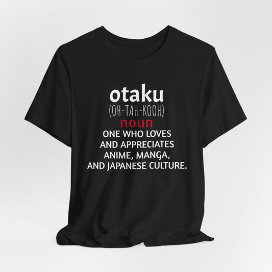 Otaku, Unisex, Black Jersey, Short Sleeve Tee