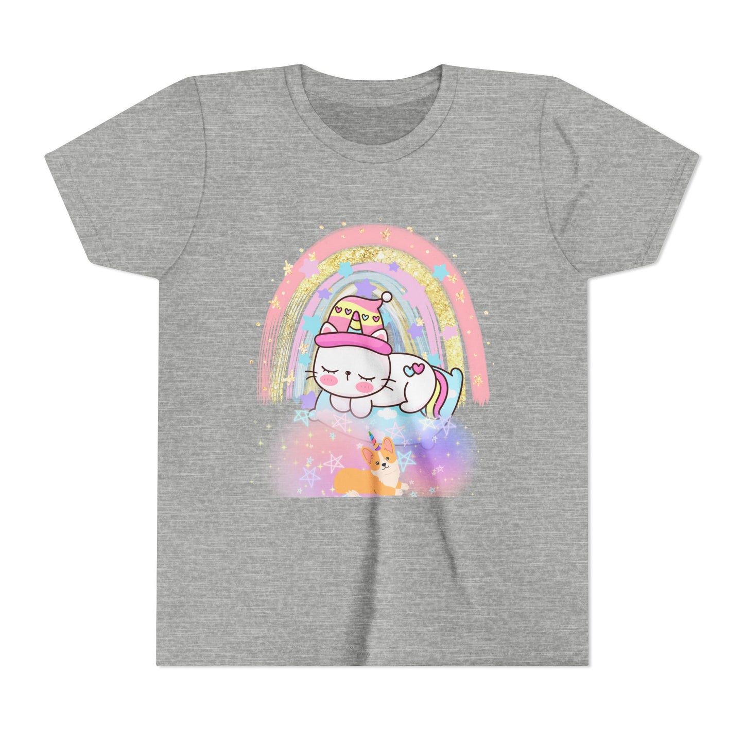 Unicorn Cat and Dog, Youth, Short Sleeve Tee