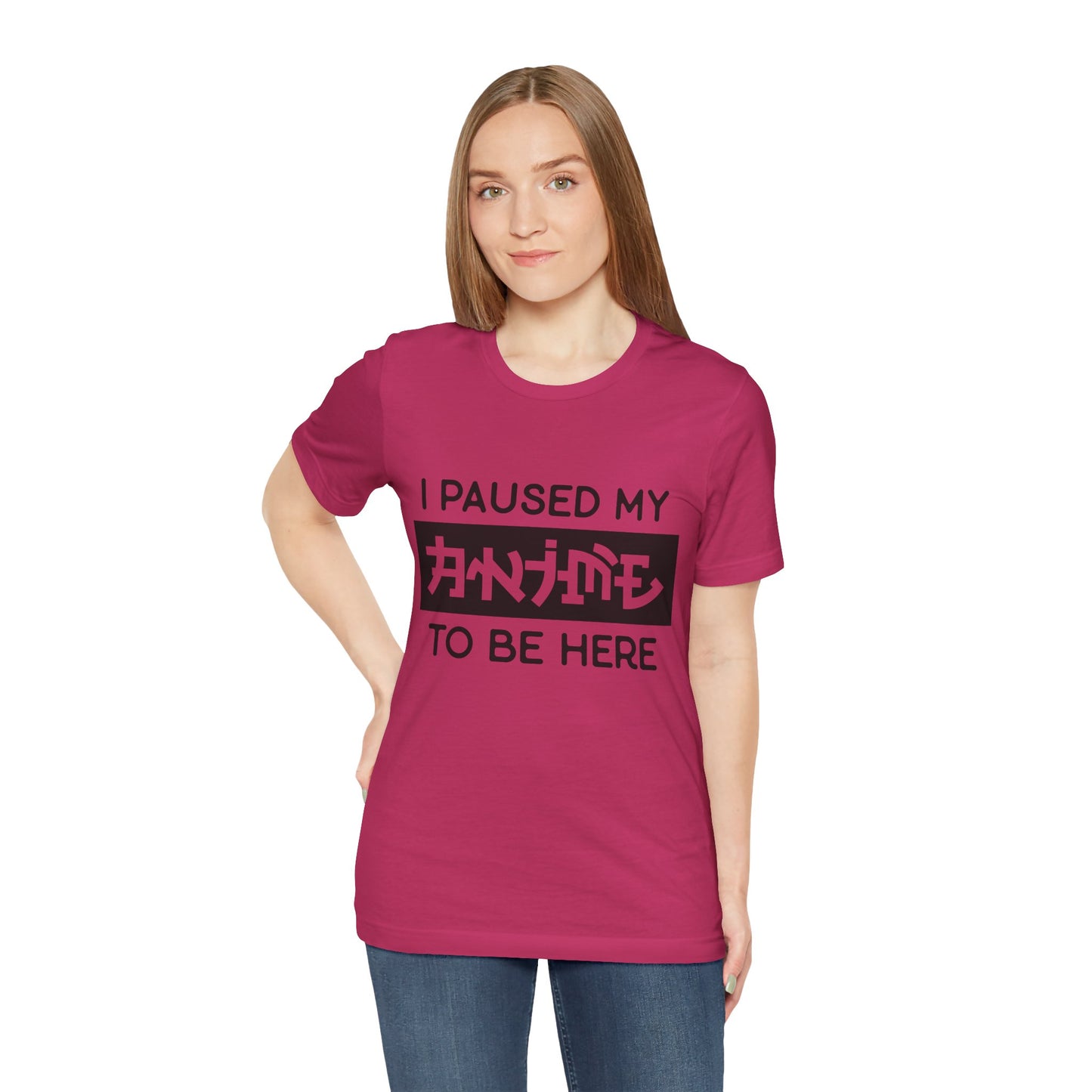 PAUSED ANIME, Unisex, Jersey, Short Sleeve Tee
