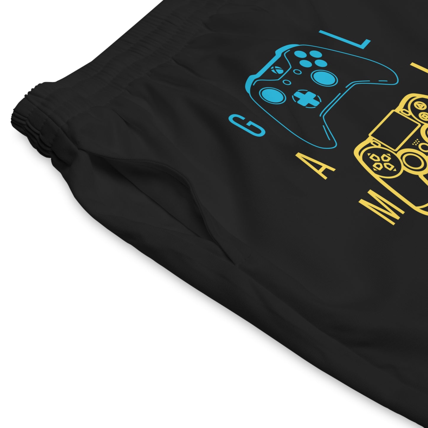 Gamer Life, Controllers Version, Men's Elastic Beach Shorts