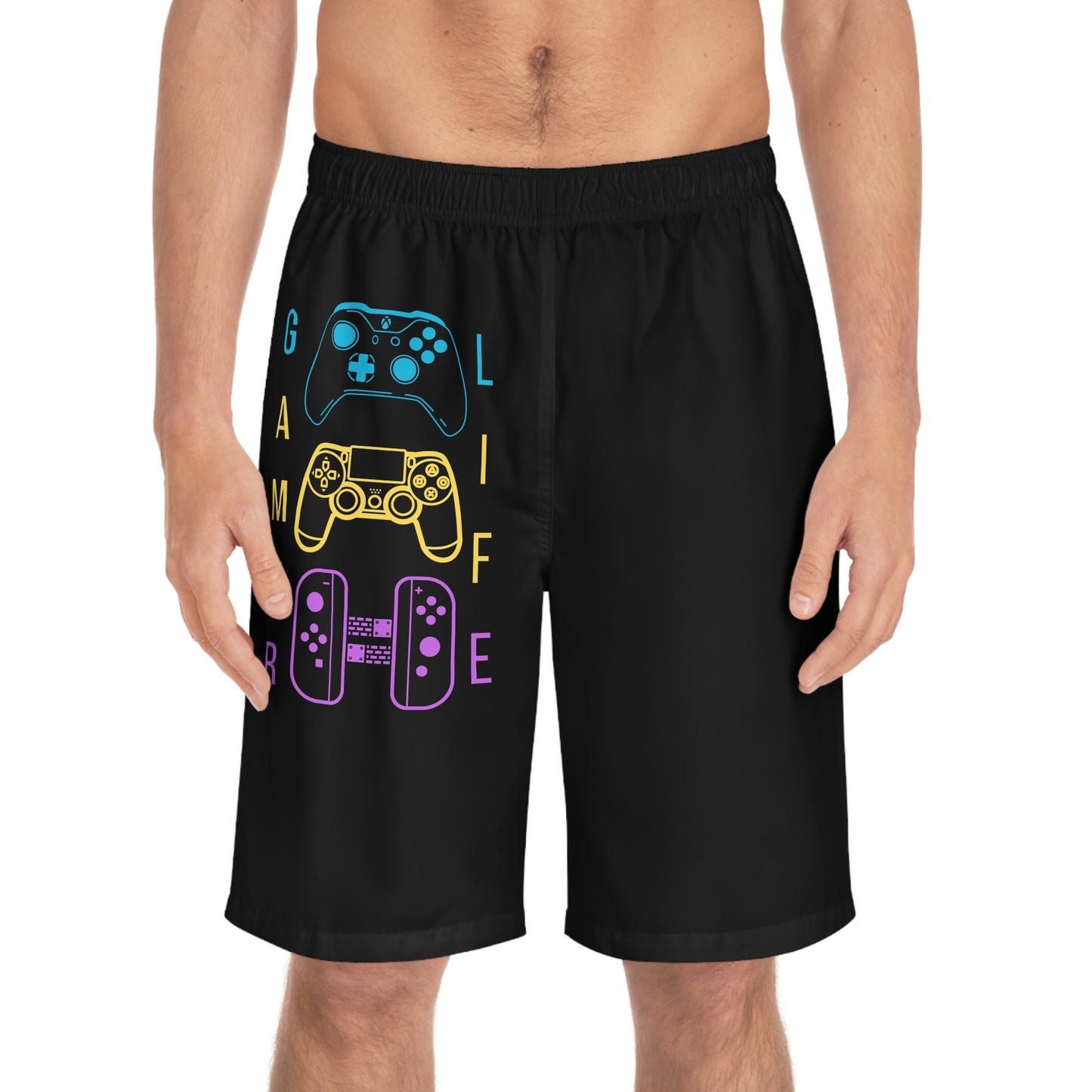 Gamer Life, Controllers Version, Men's Board Shorts