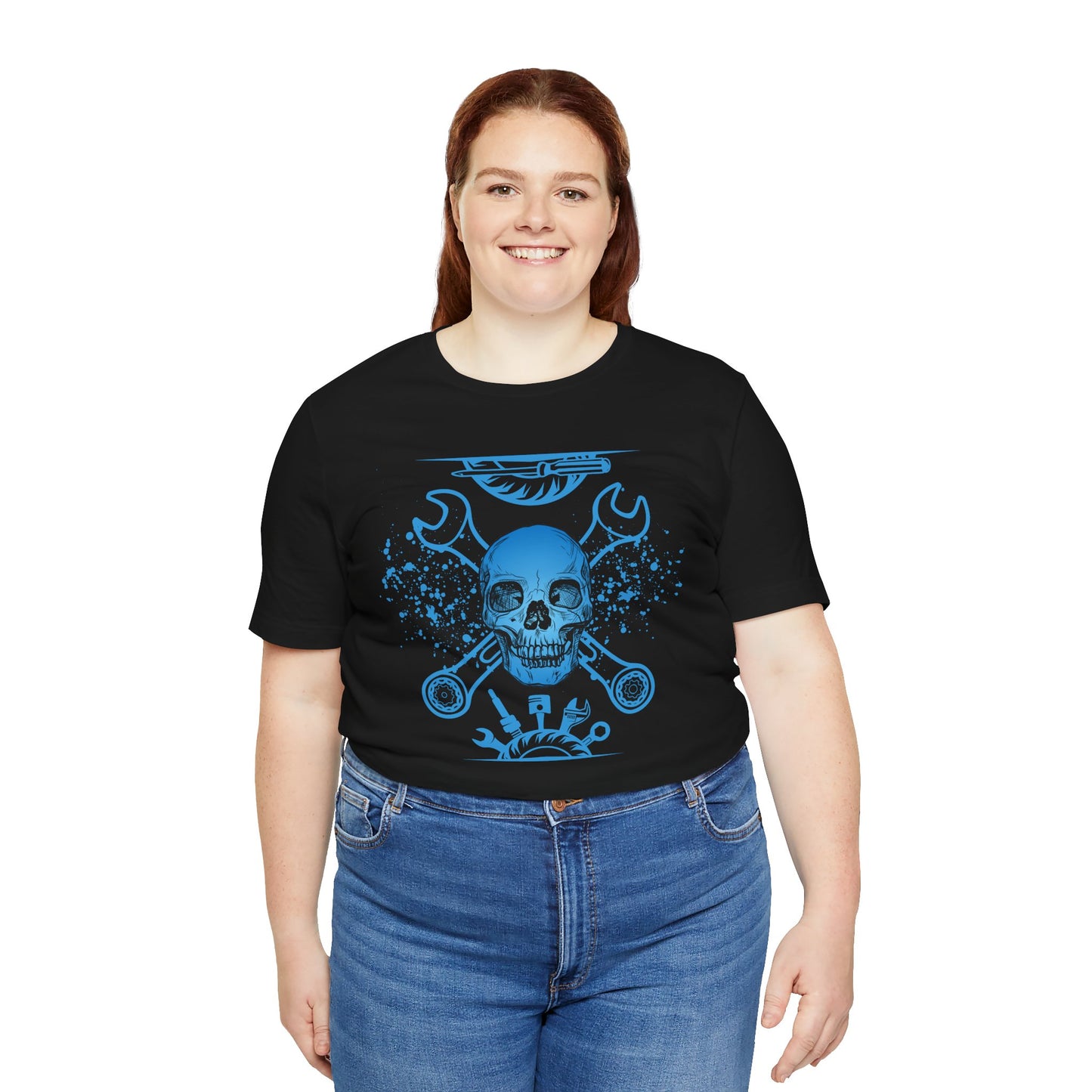 Pirata Mechanico, Unisex, Black Jersey, Short Sleeve Tee
