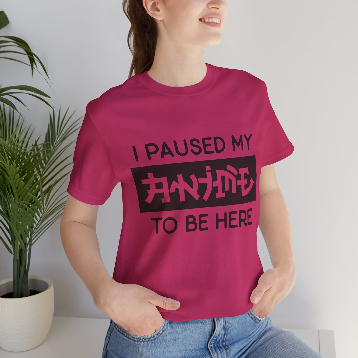 PAUSED ANIME, Unisex, Jersey, Short Sleeve Tee