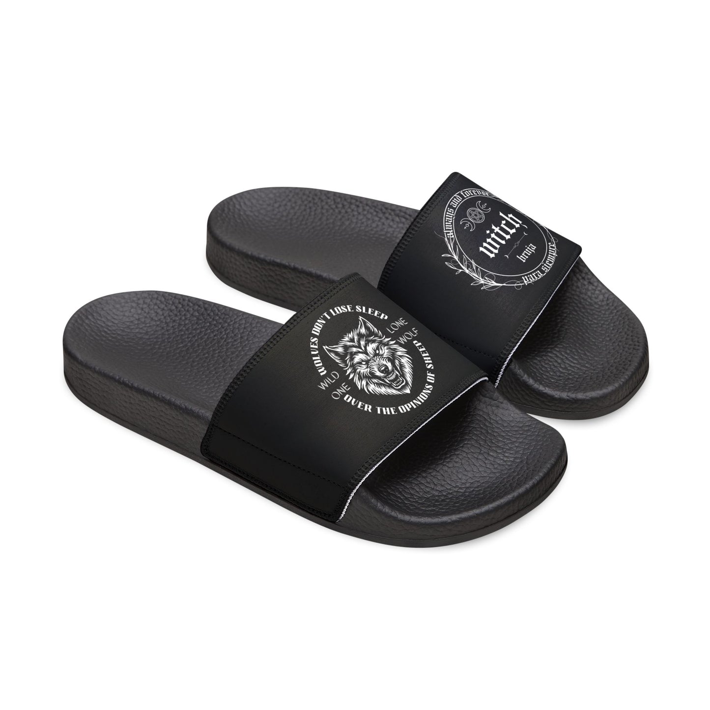 Wolf Witch, Women's PU Slide Sandals