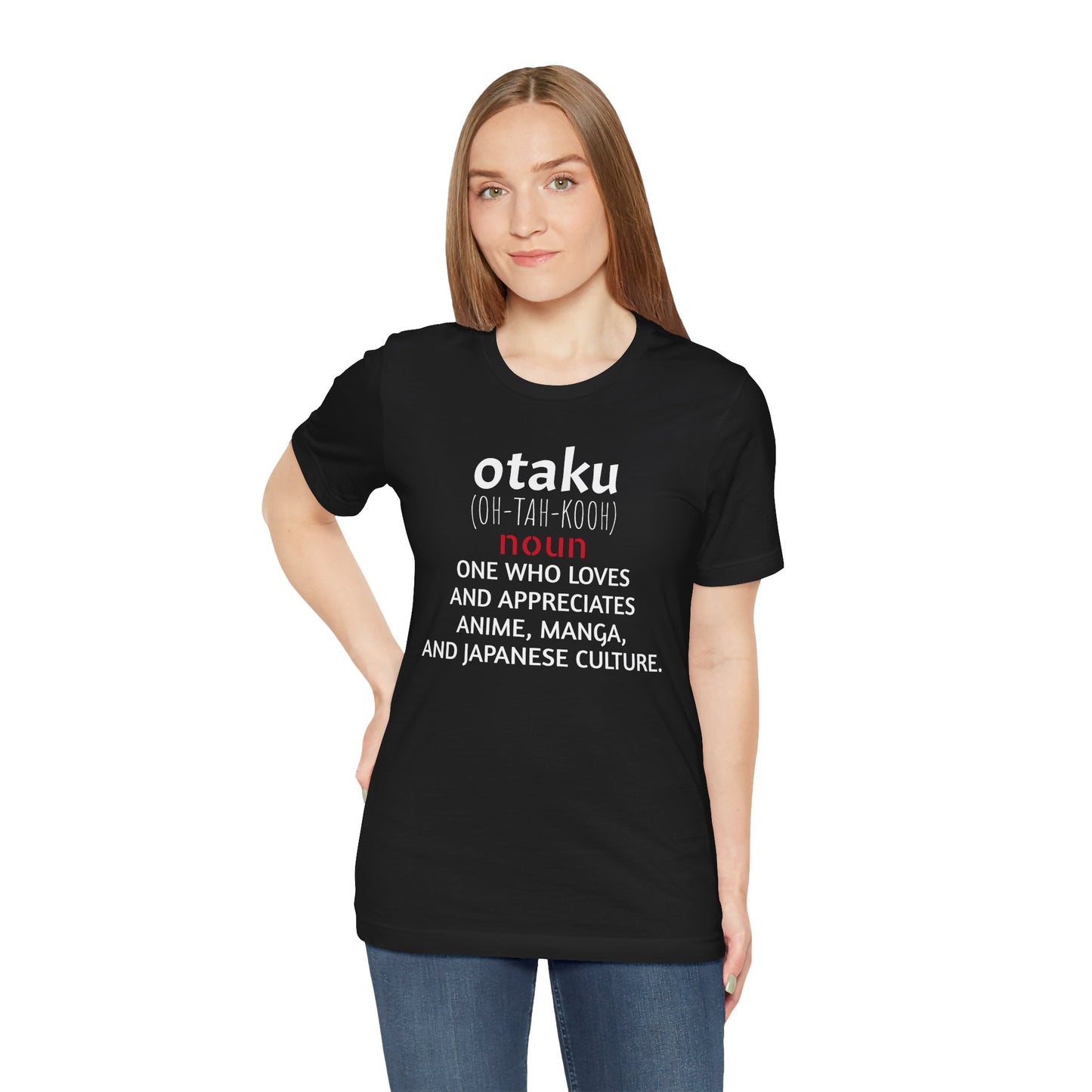 Otaku, Unisex, Black Jersey, Short Sleeve Tee