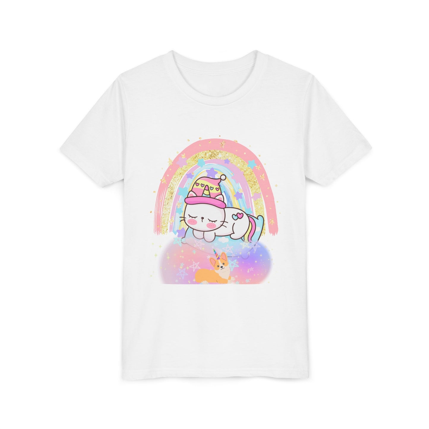 Unicorn Cat and Dog, Youth, Short Sleeve Tee