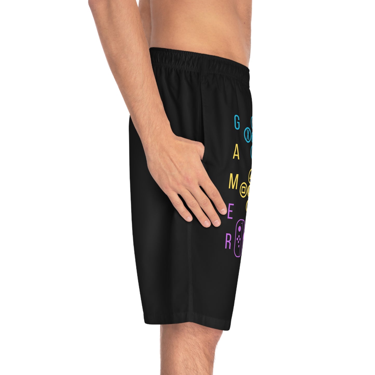 Gamer Life, Buttons Version, Men's Board Shorts