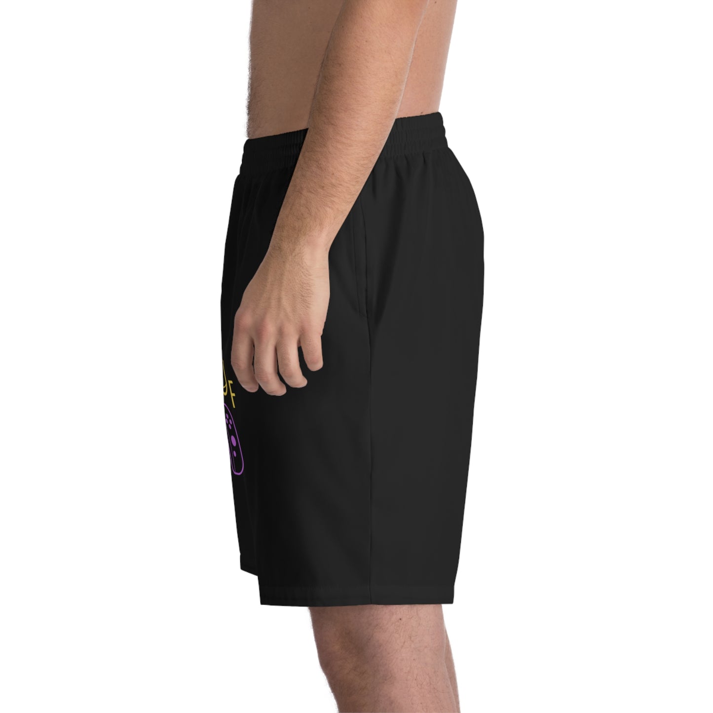 Gamer Life, Controllers Version, Men's Elastic Beach Shorts