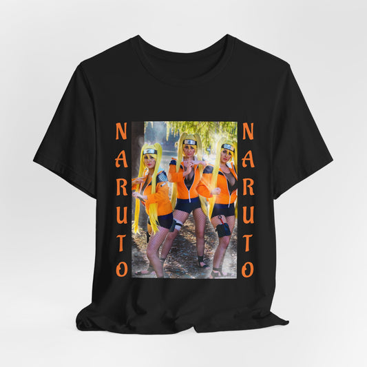 NARUTO (NARUKO) COSPLAY, Unisex, Black Jersey, Short Sleeve Tee