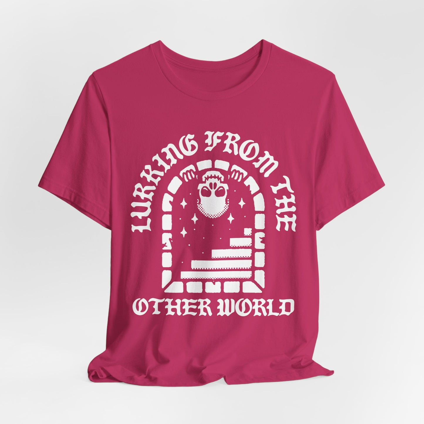 Lurking From The Other World, Unisex, Berry Pink, Jersey Short Sleeve Tee
