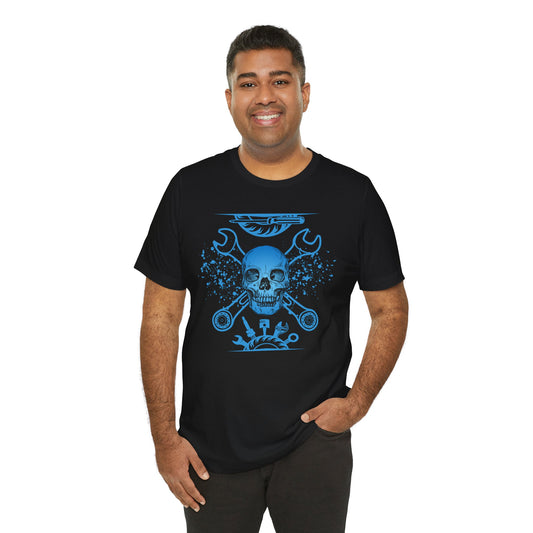 Pirata Mechanico, Unisex, Black Jersey, Short Sleeve Tee