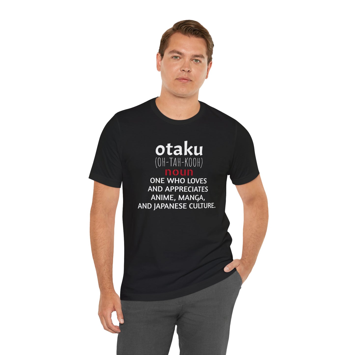 Otaku, Unisex, Black Jersey, Short Sleeve Tee