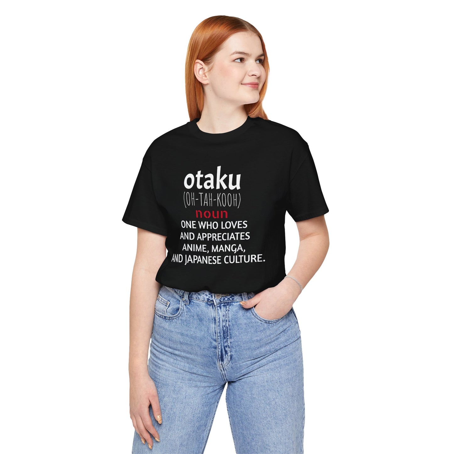 Otaku, Unisex, Black Jersey, Short Sleeve Tee