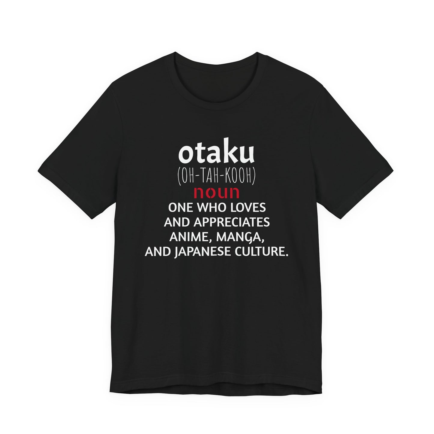 Otaku, Unisex, Black Jersey, Short Sleeve Tee