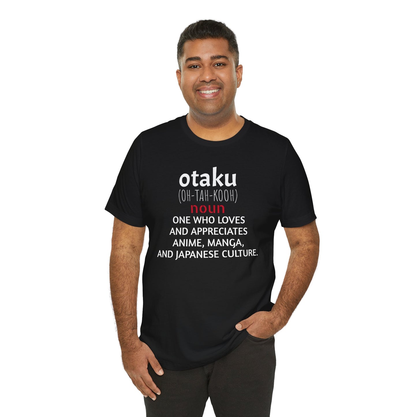Otaku, Unisex, Black Jersey, Short Sleeve Tee
