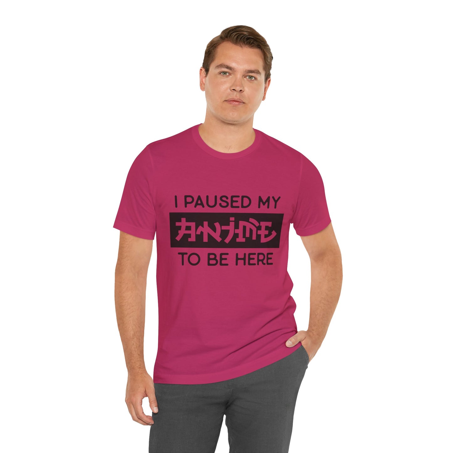 PAUSED ANIME, Unisex, Jersey, Short Sleeve Tee